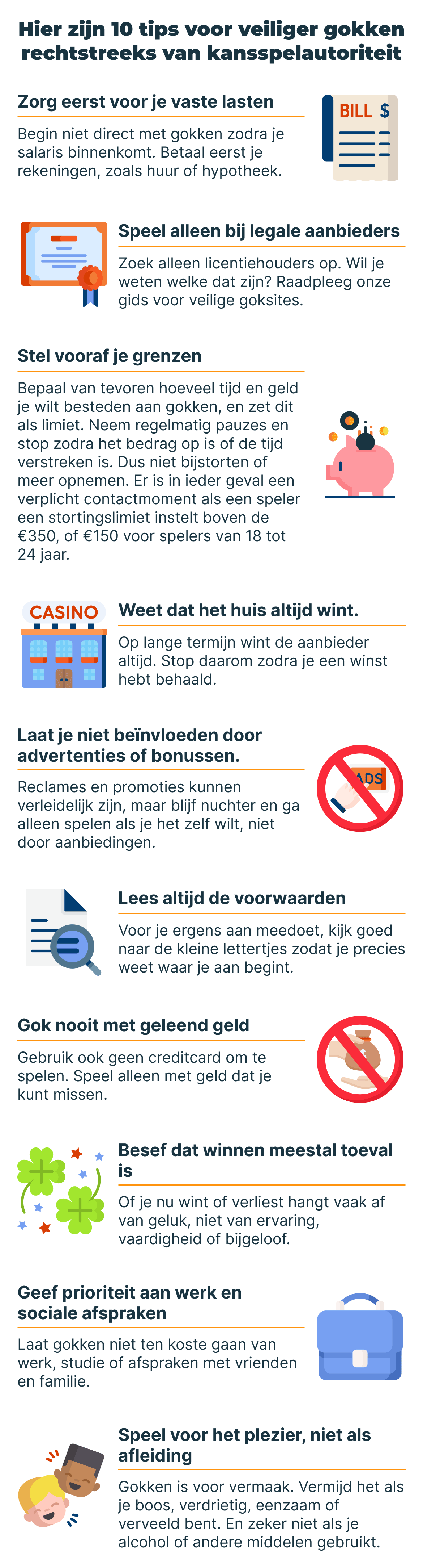 10 tips om verantwoord online te gokken